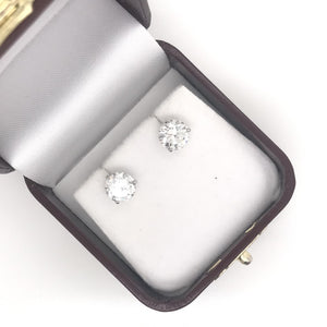 CONTEMPORARY 3 CARAT TOTAL WEIGHT DIAMOND STUD EARRINGS