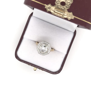 CONTEMPORARY ANTIQUE INSPIRED 2.63 CARAT ROSE CUT DIAMOND RING