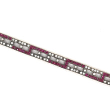 CONTEMPORARY ART DECO INSPIRED RUBY AND DIAMOND BRACELET