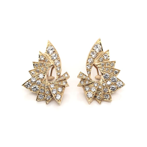 CONTEMPORARY ESTATE 3 CARAT DTW DIAMOND EARRINGS