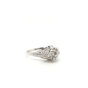 ANTIQUE ART DECO 0.71 CARAT DIAMOND SOLITAIRE RING