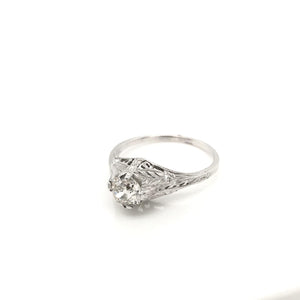 ANTIQUE ART DECO 0.71 CARAT DIAMOND SOLITAIRE RING