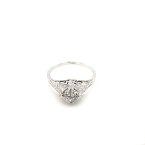 ANTIQUE ART DECO 0.71 CARAT DIAMOND SOLITAIRE RING