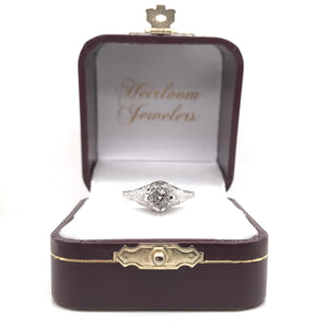 ANTIQUE ART DECO 0.71 CARAT DIAMOND SOLITAIRE RING