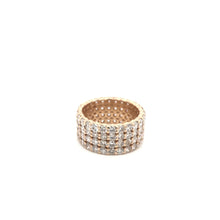CONTEMPORARY ESTATE 5 CARAT DTW DIAMOND AND ROSE GOLD BAND