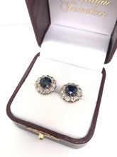 ANTIQUE EDWARDIAN SAPPHIRE AND DIAMOND EARRINGS