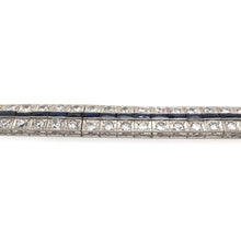 ANTIQUE ART DECO DIAMOND AND SAPPHIRE LINE BRACELET