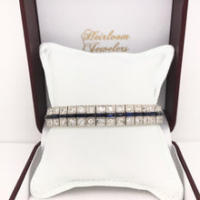 ANTIQUE ART DECO DIAMOND AND SAPPHIRE LINE BRACELET