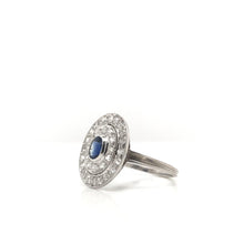 ANTIQUE ART DECO DIAMOND AND SAPPHIRE COCKTAIL RING