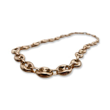 VINTAGE 14K PUFF LINK NECKLACE