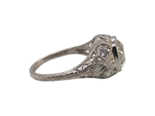 Edwardian 3.15 Carat Old Mine Cut Platinum Engagement Ring