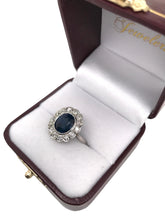 Art Deco 3.25 Carat Sapphire & Diamond Platinum Ring