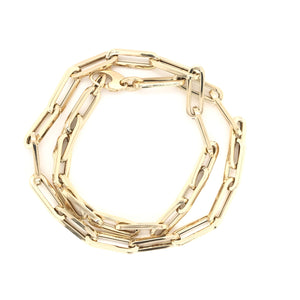 14K YELLOW GOLD LARGE LINK PAPERCLIP STYLE CHAIN