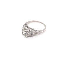 EDWARDIAN 0.74 CARAT DIAMOND AND PLATINUM FILIGREE RING
