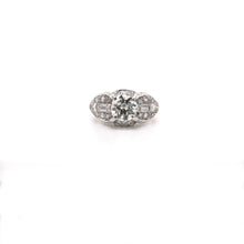 ART DECO 0.97 CARAT DIAMOND PLATINUM RING