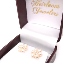 PEARL FLOWER EARRINGS (3-4MM)