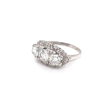 MID CENTURY 2.05 CARAT DTW DIAMOND AND PLATINUM RING