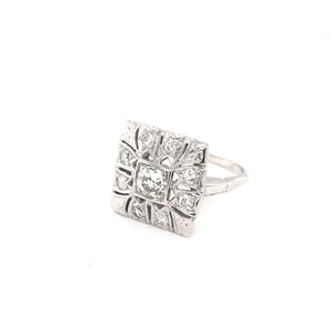 RETRO DIAMOND CLUSTER RING