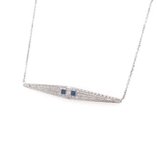 ART DECO DIAMOND AND SAPPHIRE NECKLACE