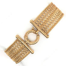 ITALIAN MADE 14K YELLOW GOLD WOVEN LINK BRACELET