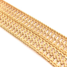 ITALIAN MADE 14K YELLOW GOLD WOVEN LINK BRACELET