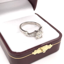 0.74 CARAT MID CENTURY DIAMOND PLATINUM RING