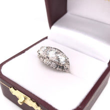 MID CENTURY 2.05 CARAT DTW DIAMOND AND PLATINUM RING
