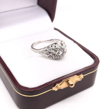 ART DECO 0.45 CARAT DIAMOND AND FLORAL FILIGREE RING