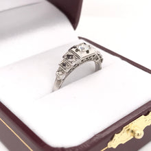 MID CENTURY HARLEQUIN DIAMOND RING