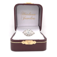 ART DECO 0.45 CARAT DIAMOND AND FLORAL FILIGREE RING
