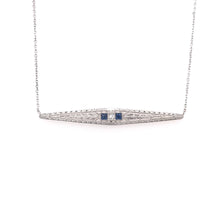 ART DECO DIAMOND AND SAPPHIRE NECKLACE