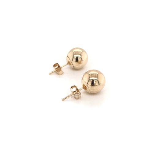 8 MM GOLD BALL EARRINGS
