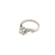 0.74 CARAT MID CENTURY DIAMOND PLATINUM RING