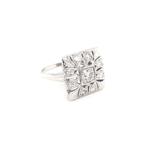 RETRO DIAMOND CLUSTER RING