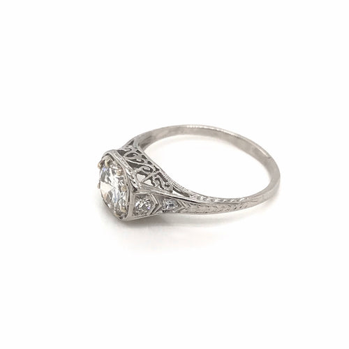 EDWARDIAN DIAMOND PLATINUM RING