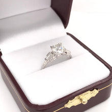 1.0 CARAT ART DECO DIAMOND PLATINUM RING
