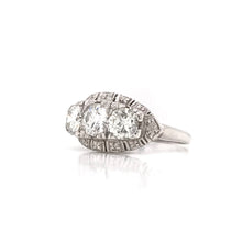 MID CENTURY 2.05 CARAT DTW DIAMOND AND PLATINUM RING