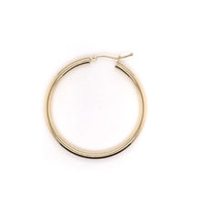 14K YELLOW GOLD 3MM HOOP EARRINGS