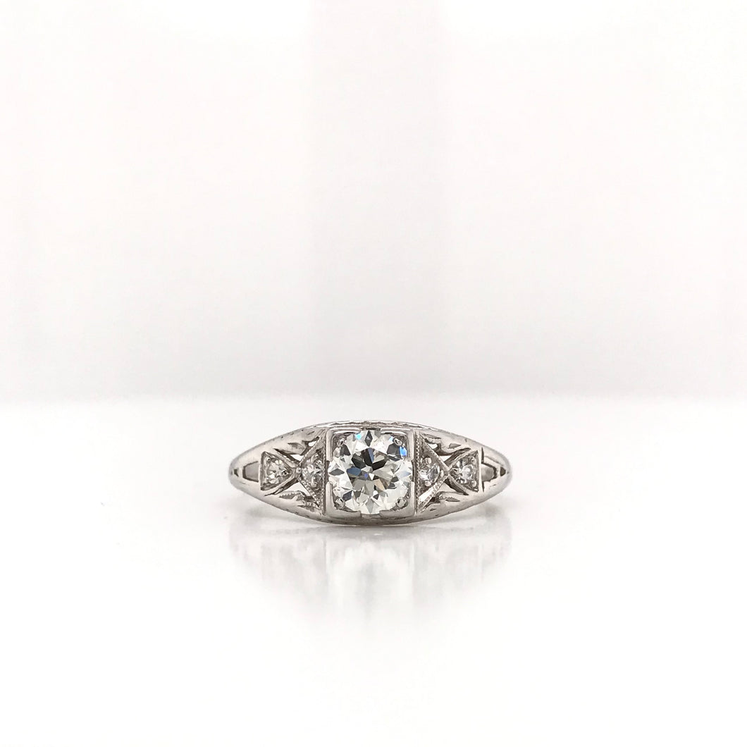 0.50 CARAT ART DECO DIAMOND RING