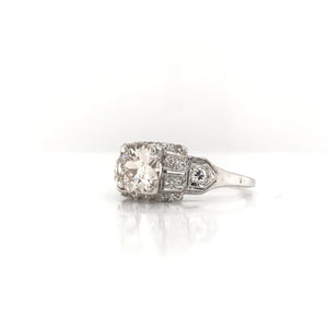 ART DECO 1.10 CARAT DIAMOND PLATINUM RING