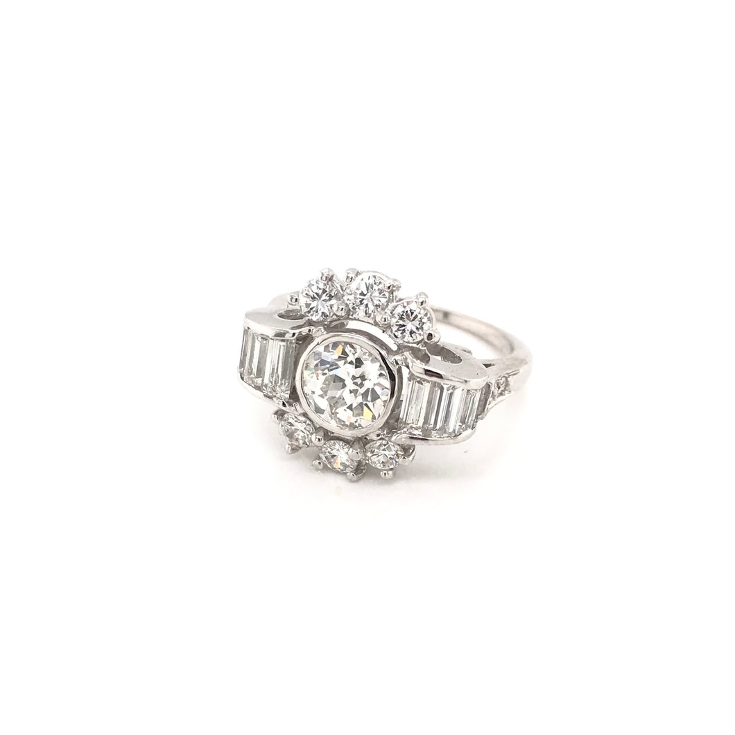 2.1 CARAT MID CENTURY DIAMOND RING