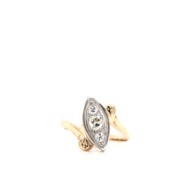 MID CENTURY STYLIZED MARQUISE RING