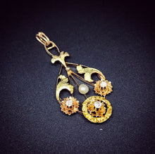 VICTORIAN DIAMOND AND PEARL LAVALIER PENDANT