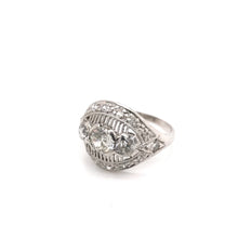 MID CENTURY 1.25 DTW DIAMOND AND PLATINUM RING