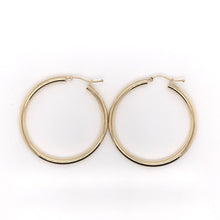 14K YELLOW GOLD 3MM HOOP EARRINGS