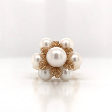 MID CENTURY PEARL CLUSTER RING