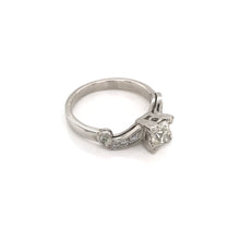 0.74 CARAT MID CENTURY DIAMOND PLATINUM RING