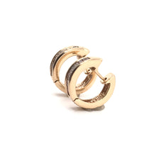 GOLD AND BAGUETTE DIAMOND HOOP EARRINGS