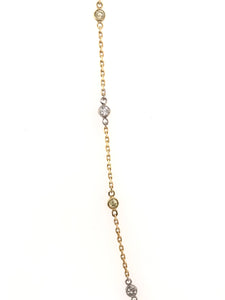 1.50 CARAT WHITE AND YELLOW DIAMOND NECKLACE