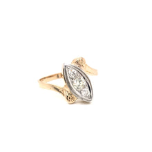 MID CENTURY STYLIZED MARQUISE RING